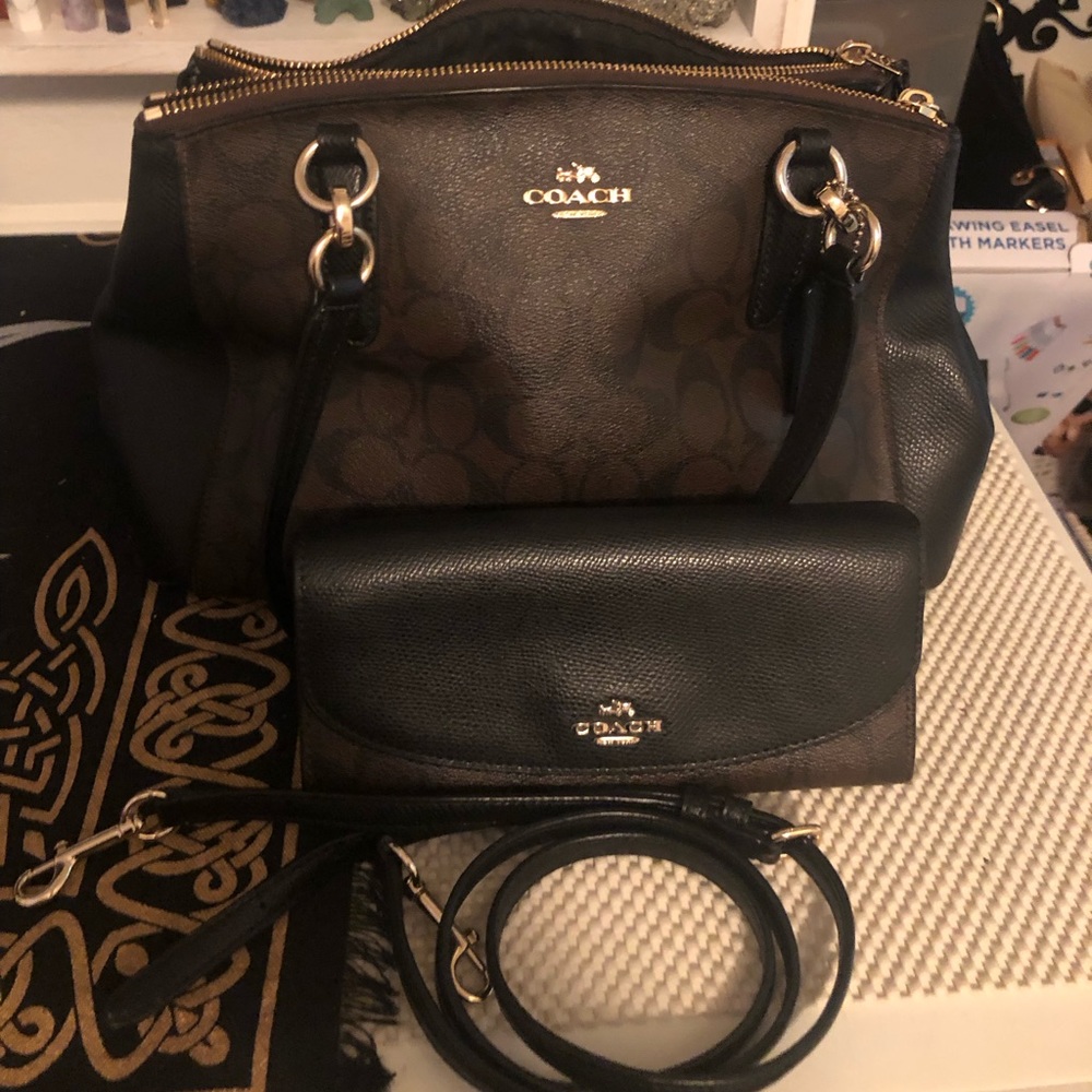 Coach Signature Satchel w/ Wallet